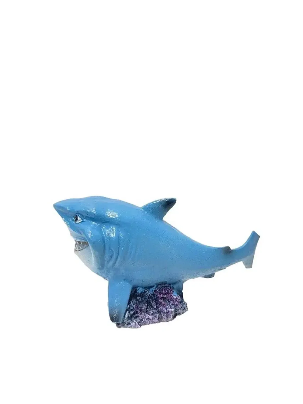 Blue Shark Fish Tank Decor Shark Display - 